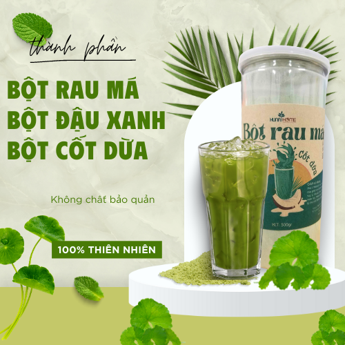 Bột đậu xanh rau má cốt dừa Huna’s Home – Thanh lọc, đẹp da, mát gan tự nhiên - Ảnh 3
