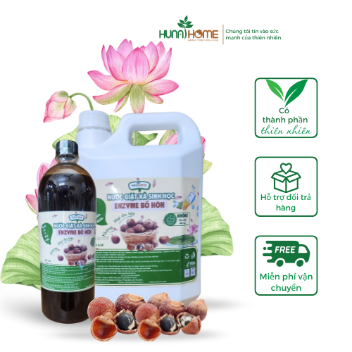 Nước giặt sinh học enzyme bồ hòn Huna’s Home – Sạch tinh khiết, an toàn cho da và thân thiện với môi trường