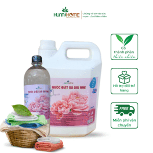Nước giặt xả dịu nhẹ Huna’s Home – Hương hoa mẫu đơn thanh khiết, an toàn cho da.