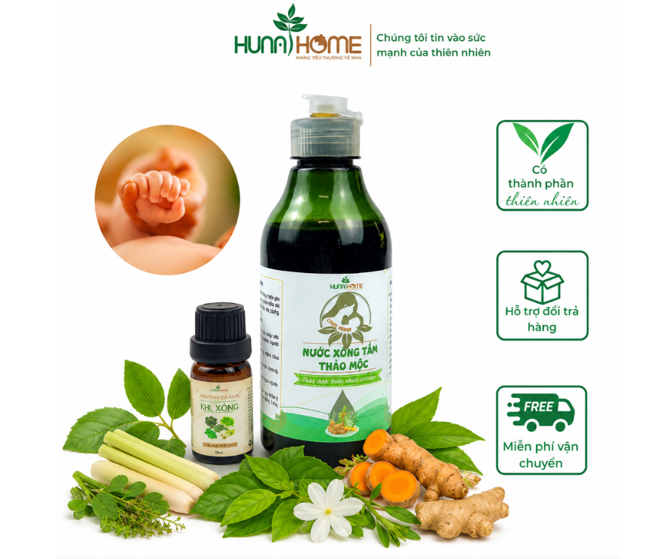 Combo Nước Cốt Xông Tắm Thảo Mộc Huna's Home – Giải Pháp Chăm Sóc Sức Khỏe Từ Thảo Dược Thiên Nhiên