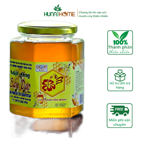 Mật Ong Bản Dao – Nguyên Chất Hòa Bình (OCOP 3 Sao, VietGAP)