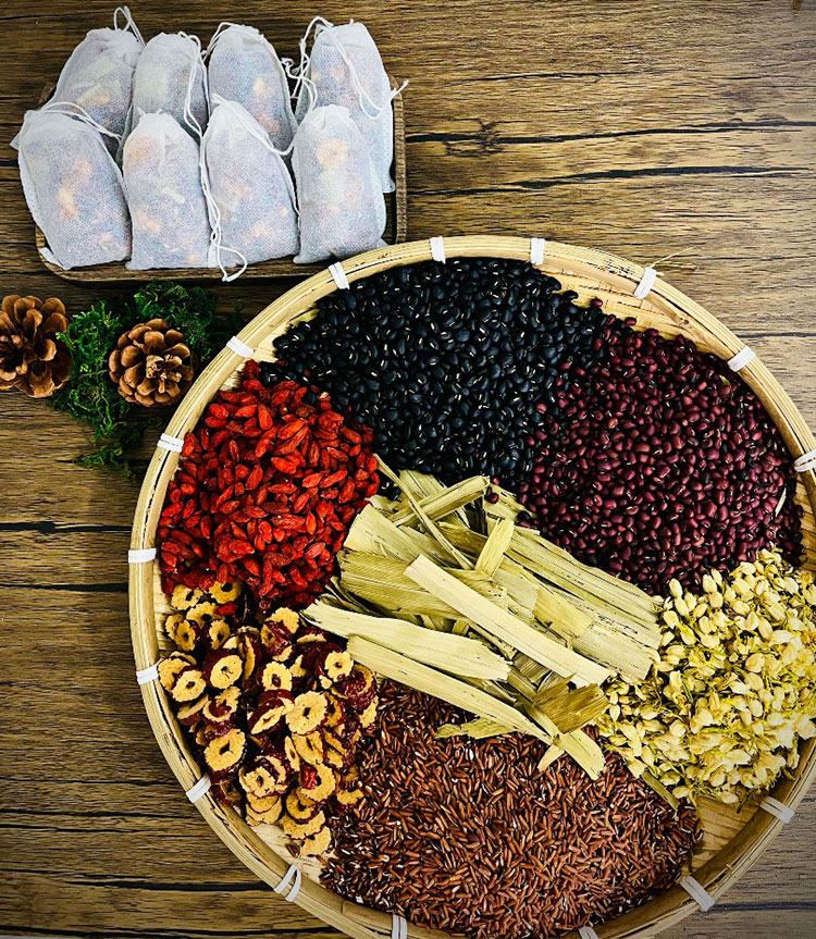 Trà hoa gạo lứt rang tay