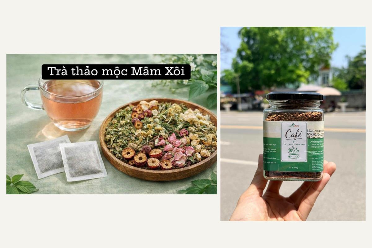 Combo Trà Mâm Xôi Thảo Mộc và Cà Phê Sấy Lạnh Huna's Home