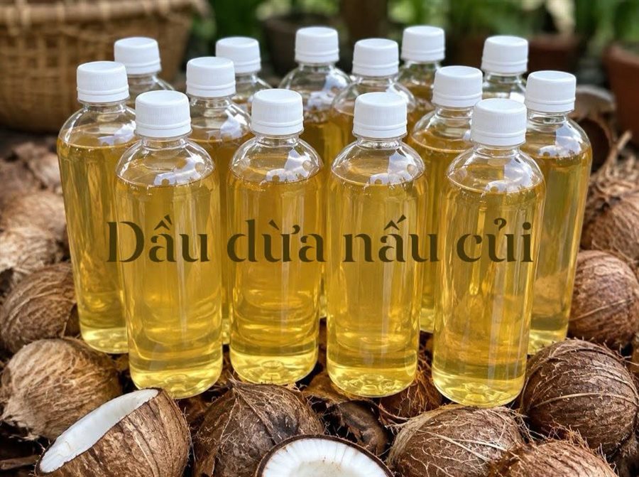 Dầu dừa nấu củi thủ công đóng chai, Huna's Home